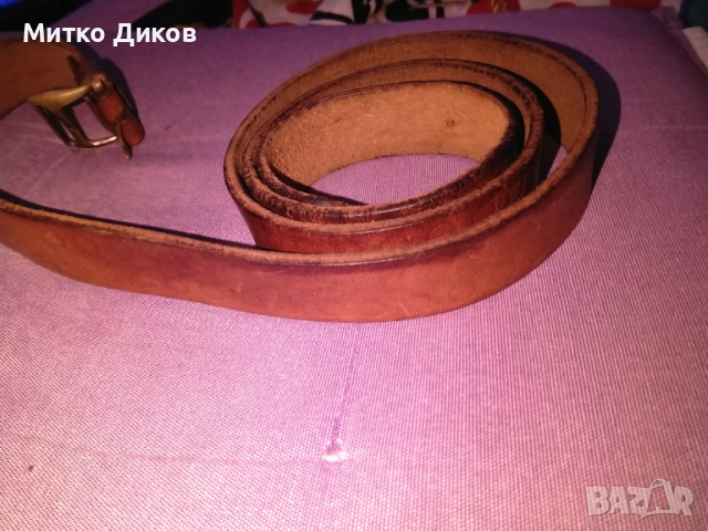 Колан № 34 естсетвена кожа 121см на 35мм, снимка 4 - Колани - 52904478