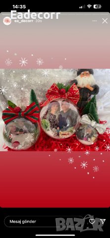 Коледни топки със снимка , снимка 10 - Коледни подаръци - 42909367