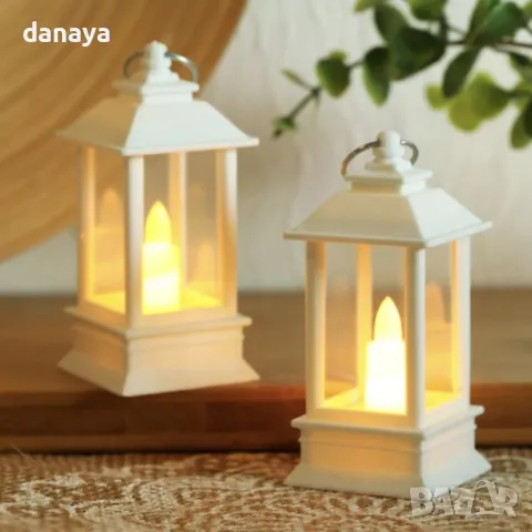 5416 Мини светещ коледен фенер тип ретро лампа, 9 см, снимка 8 - Декорация за дома - 47825305