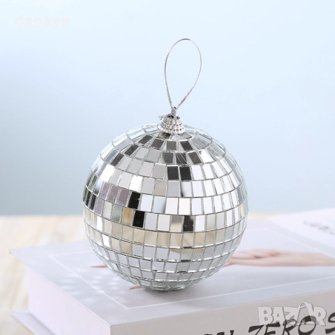 6190 Комплект коледни топки за елха с диско ефект, 7 см, 4 броя, снимка 5 - Декорация за дома - 51905146