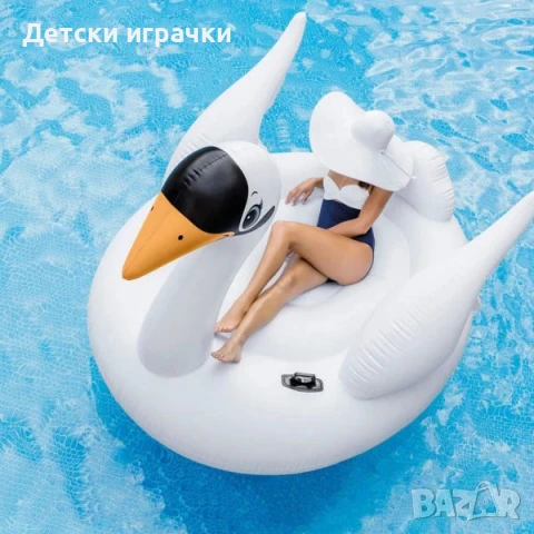 Надуваем остров дюшек Лебед INTEX, 194 х 152 х 147см, Mega Swan