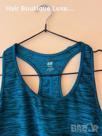 H&M Спортен потник в тюркоазен цвят М размер 💙, снимка 2 - Потници - 43871499