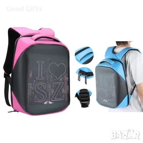 4D LED Раница с дисплей, Водоустойчива Светеща раница, снимка 3 - Раници - 48604429