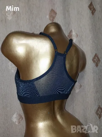 S/M Nike Черно бюстие със сребрист брокат , снимка 3 - Корсети, бюстиета, топове - 50307497