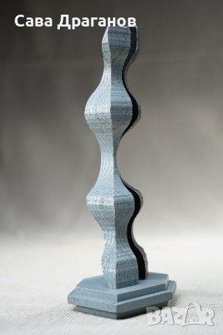 Малка пластика от дърво "Един нюанс сиво", снимка 2 - Други - 40359774