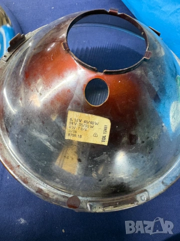 Комплект оригинални DDR Ruhla фарове за Трабант гривни рефлектори бомбета каски, снимка 6 - Части - 53239938