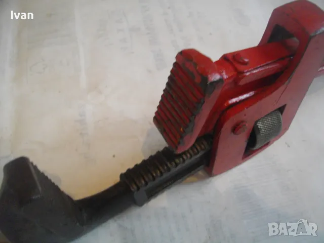 2" ЦОЛА ГОЛЯМ НЕМСКИ ВОДОПРОВОДЕН КЛЮЧ ПОЧТИ НОВ ОТЛИЧЕН 61см/Захват 80мм DROP FORCED ПРОФЕСИОНАЛЕН, снимка 16 - Други инструменти - 48228638