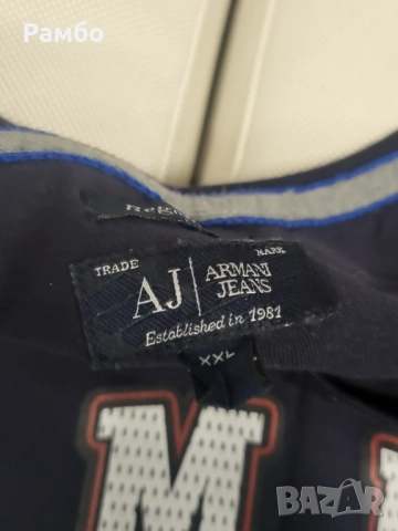 Блуза Armani Jeans XXL Тъмно син, снимка 2 - Блузи - 51665193
