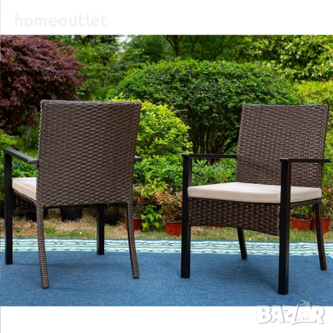 ПРОМОЦИЯ Градински столове с ергономичен дизайн, к-кт от 2 бр. - PHIVILLA PV-099, снимка 3 - Градински мебели, декорация  - 52801010