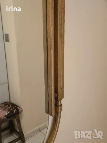 огледало с рамка от масив и поставка, снимка 4 - Декорация за дома - 53013072