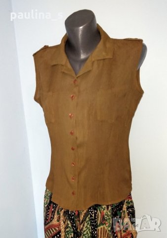 Вталена риза с бюстие от копринена органза "Suchita"