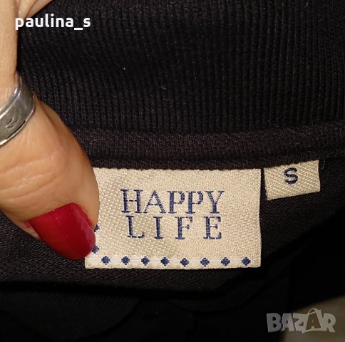 Тениска тип блуза без ръкави "Happy life"® / голям размер , снимка 3 - Тениски - 27431653