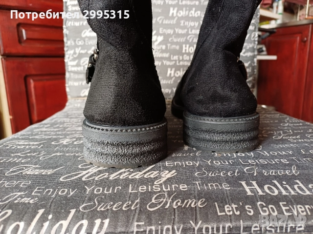 Мъжки черни боти , снимка 4 - Мъжки боти - 52087607