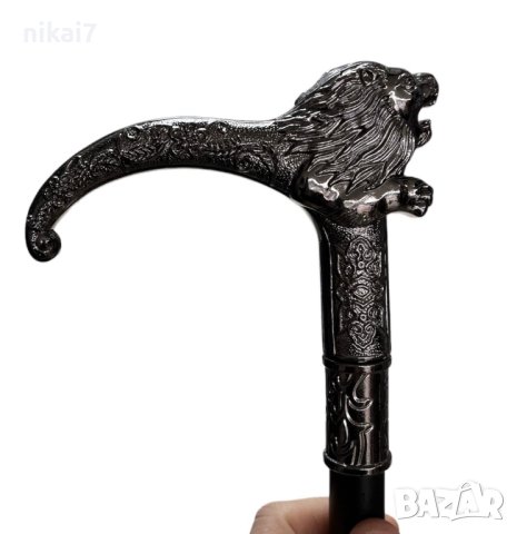 бастун с метална држка глава на кобра вграден кинжал 40см много здрав, снимка 11 - Други - 42944171