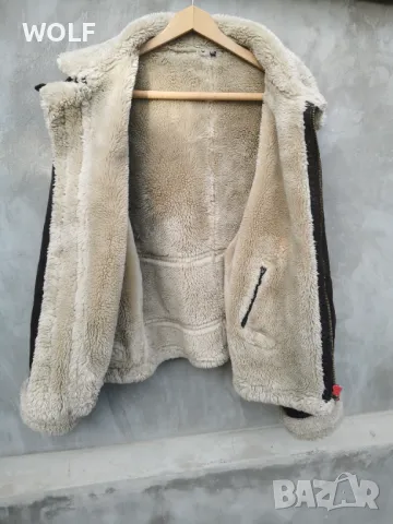 Немско естествена кожа и косъм зимно яке ХХL, снимка 2 - Якета - 48604866