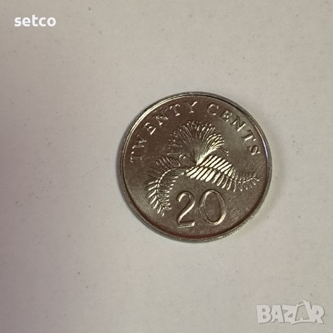 Сингапур 20 цента 1990 година ж61, снимка 1 - Нумизматика и бонистика - 43338299