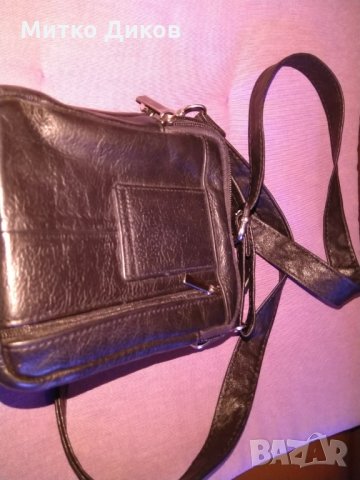 Чанта за през рамо и ръка -за колан -естествена кожа малка 165х125мм, снимка 4 - Чанти - 27647847