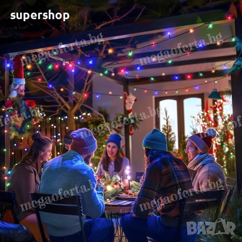 Светлинна верига 50м. от 250 Led коледни лампички RGB многоцветни, снимка 8 - Други - 52424233