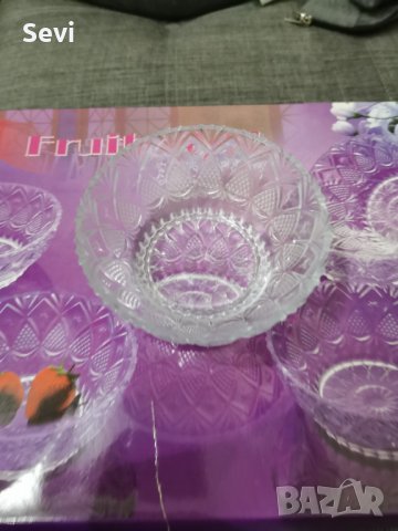 Стъкленни купи за плодове 6 броя 