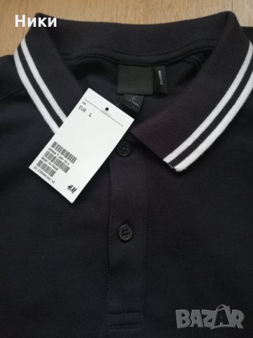 Тениска с яка H&M, снимка 2 - Тениски - 28592510