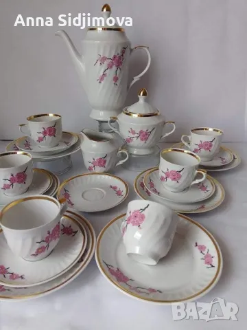 Руски порцелан сервиз за кафе , снимка 1
