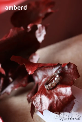 Нежен и елегантен сребърен пръстен - модел R029, снимка 5 - Пръстени - 51355068