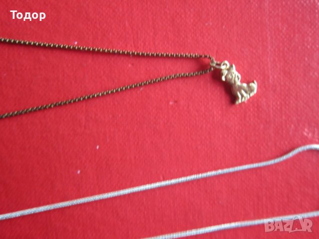 Позлатено колие Посребрена верижка , снимка 4 - Колиета, медальони, синджири - 37012585