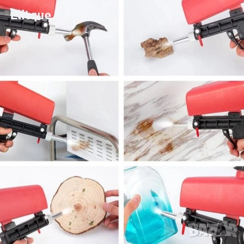 Многофункционален пистолет за пясъкоструене – Идеален за премахване на ръжда, боя и замърсявания, снимка 5 - Други инструменти - 52849096