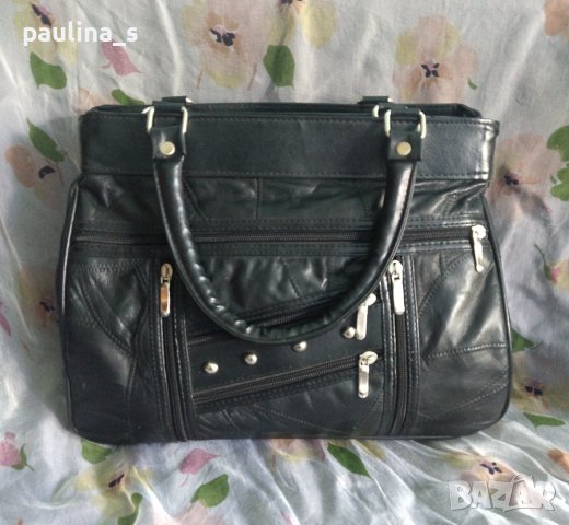 Ергономична дамска чанта от естествена кожа / Турция / турска кожена чанта, снимка 1 - Чанти - 37151724