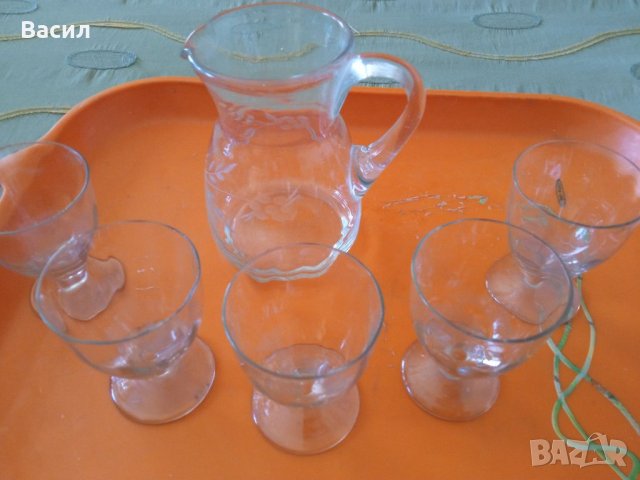 Кана с чаши за вино , снимка 2 - Чаши - 38585558