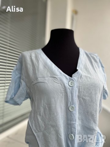 Дамска синя блуза, снимка 3 - Тениски - 39810842