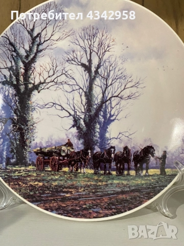 Чиния от колекцията порцеланови чинии „ФЕРМЕРСКА ГОДИНА“ на Майкъл Херинг, снимка 2 - Антикварни и старинни предмети - 52113641
