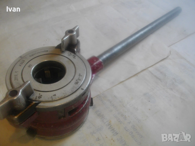 Чехословашка резбонарезна алуминиева винторезка JOPAL 1 до 1" плашка пафта винторез с ножове 1" цол, снимка 4 - Други инструменти - 52720695