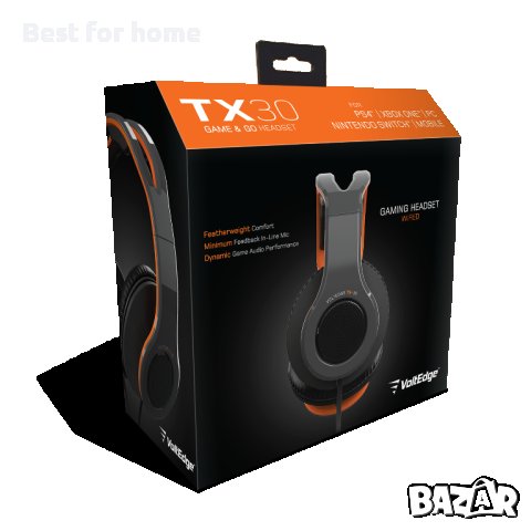 TX30 VoltEdge Universal, кабелна слушалка  оранжево/черно, , снимка 2 - Слушалки и портативни колонки - 43898542