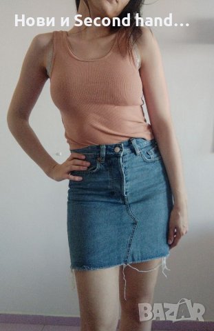H&M Къса дънкова пола, снимка 3 - Поли - 40612137