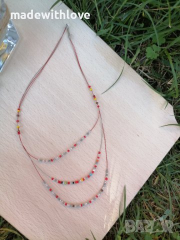Ръчно изработен комплект колие и обеци