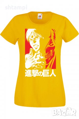 Дамска тениска _Attack on Titan Eren Jeager 02,Анимация,игра,Празник,Повод., снимка 7 - Тениски - 38057331