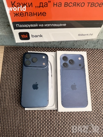 Гаранция! iPhone 17 Pro Deep blue Лизинг от 83лв/м син 10 зареждания