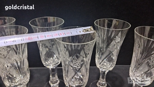 кристални чаши , снимка 3 - Антикварни и старинни предмети - 52869514