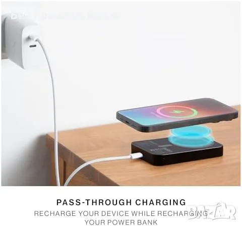 Нова MagSafe Power Bank 10000mAh 15W – Компактен и бърз заряд телефон, снимка 6 - Външни батерии - 49294912