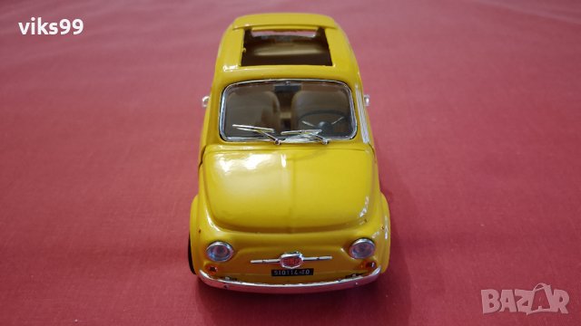 Bburago Fiat 500 (1965) - Мащаб 1:21, снимка 7 - Колекции - 43084426