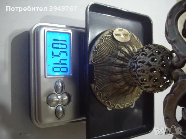 Ръчно изработен малък сребърен свещник., снимка 8 - Антикварни и старинни предмети - 48262581