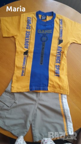 тениски и къси панталони р. 122 изгодно и практично, снимка 4 - Детски комплекти - 33676052