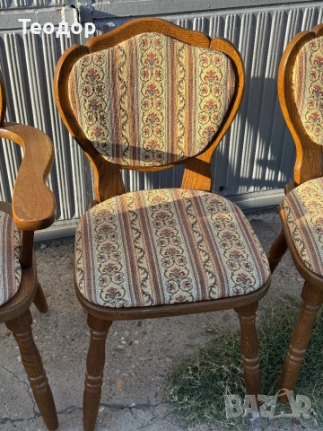 4 броя Винтидж столове дъб , снимка 5 - Столове - 51547112