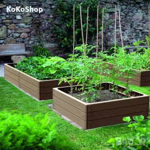 Леха-75.6х75.6х25 см./висока градинска леха/висока леха