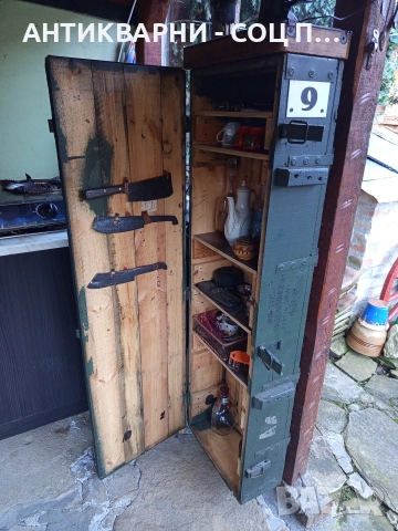 Стар Голям Военен Сандък. , снимка 11 - Антикварни и старинни предмети - 52818077