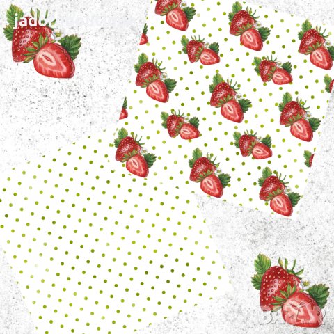 Дигитална хартия дизайнерска скрапбук хартия Strawberry jam, снимка 10 - Други - 37662530