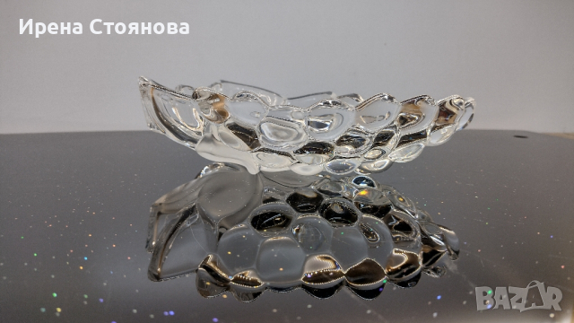 Кристална фруктиера/ бонбониера Walther Glas с форма на грозде, снимка 8 - Декорация за дома - 44872814