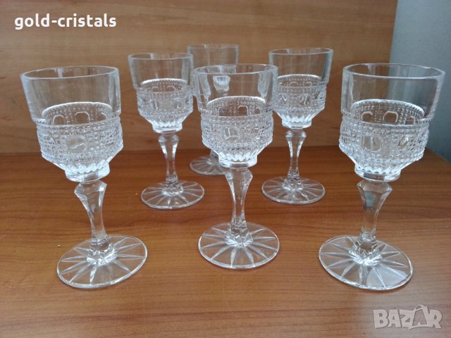  кристални чаши, снимка 1 - Антикварни и старинни предмети - 32439257