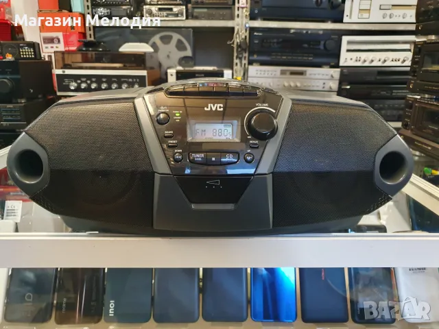 Радиокасетофон с диск JVC RC-QN1 В отлично техническо и визуално състояние., снимка 6 - Радиокасетофони, транзистори - 47894618